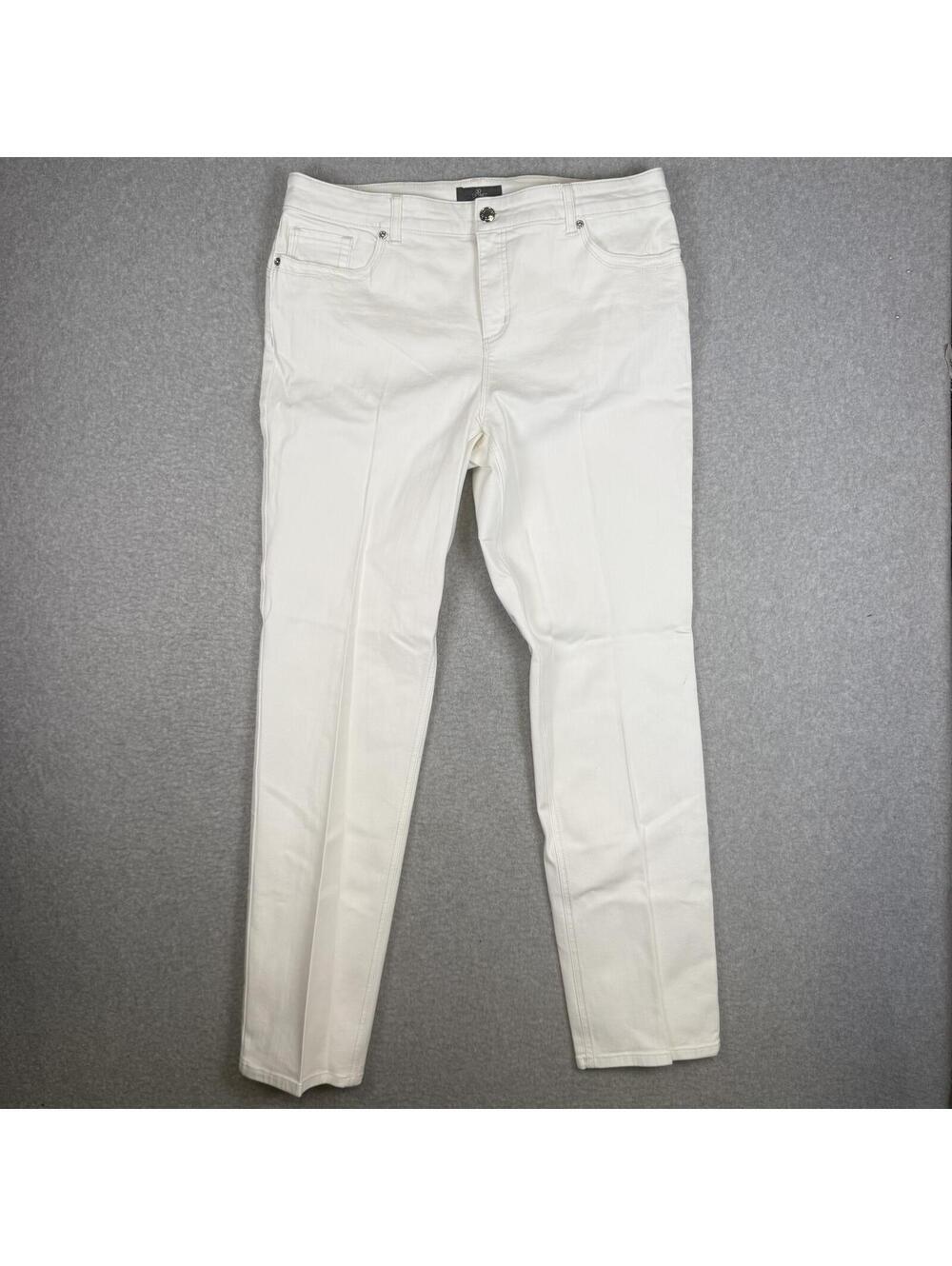 Chico's So Lifting Women's 2 So Slimming Collection White Ankle Length Pants